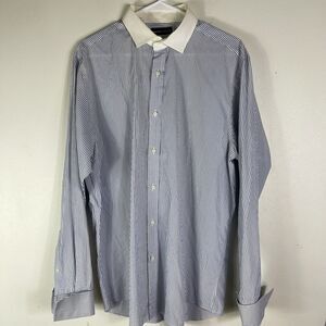 Vtg RALPH LAUREN Black Label Mens 16 1/2 Long Sleeve Button French Cuff Italy